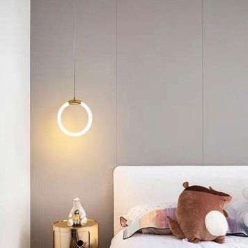 Дизайнерский латунный подвес круг с гибкой LED лентой Mj60/1 Mj60/1 фото