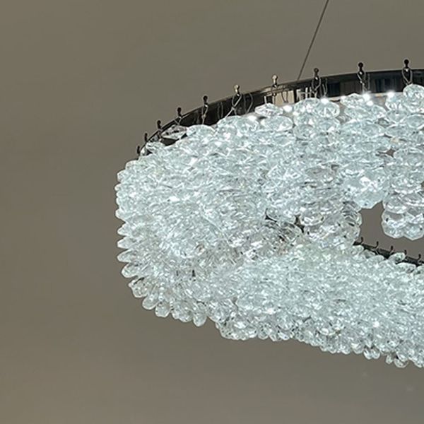 Кільцева кришталева люстра в хромі &Oslash; 80 см 33038-800 CH 33038-800 CH фото