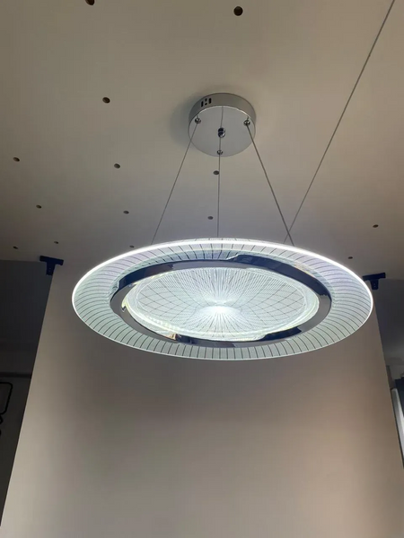 Подвесная LED люстра круглая в белом корпусе и современном дизайне CAMELIA R 60 Вт 10576 фото