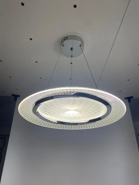 Подвесная LED люстра круглая в белом корпусе и современном дизайне CAMELIA R 60 Вт 10576 фото