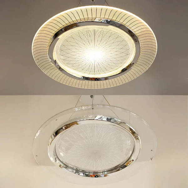 Подвесная LED люстра круглая в белом корпусе и современном дизайне CAMELIA R 60 Вт 10576 фото