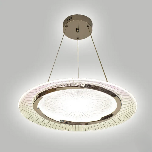 Подвесная LED люстра круглая в белом корпусе и современном дизайне CAMELIA R 60 Вт 10576 фото