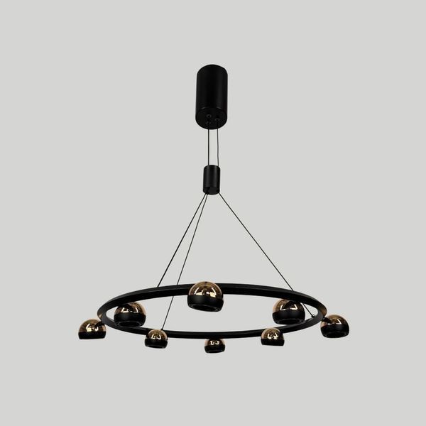 Подвесная Led люстра с 8 плафонами в черном корпусе &Oslash;65 см ZL2393/8A ZL2393/8A фото