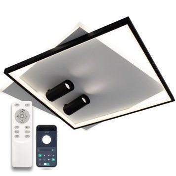 Люстра LED мінімалістична квадратна чорно-біла з пультом GEOMETRIA DOWNLIGHT 75W 2S WHITE/BLACK GEOMETRIA DOWNLIGHT 75W 2S  фото