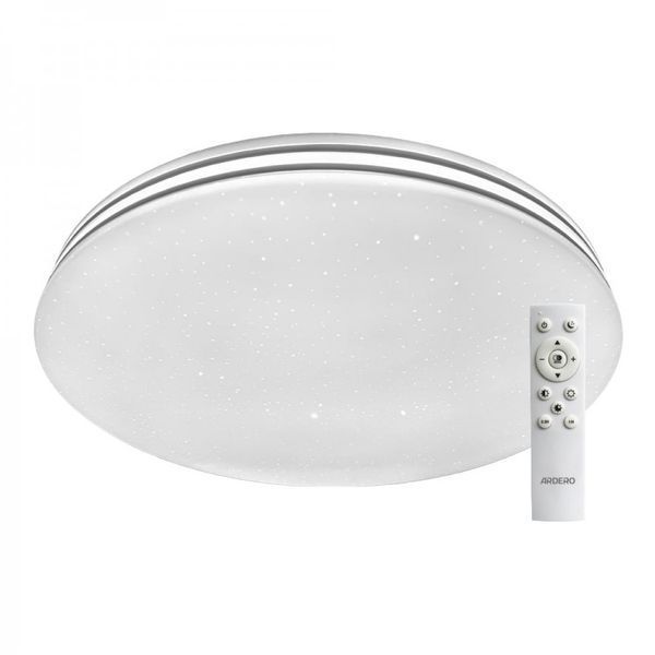 Люстра LED мінімалістична кругла стельова біла з пультом AL5750ARD SILVER 54Вт 8601 фото