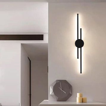 Удлиненное двойное светодиодное черное бра 60 см WB39/600 BK WB39/600 BK фото