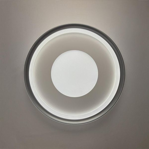 Люстра LED мінімалістична кругла біло-сіра з пультом LAKE 100W R500 WHITE/GRAY LAKE 100W R500 фото