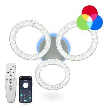 Люстра LED сучасна кругла біла з пультом ICEBERG ROUND RGB 60W 3R WHITE/ICE ICEBERG ROUND RGB 60W 3R WHITE/ICE фото