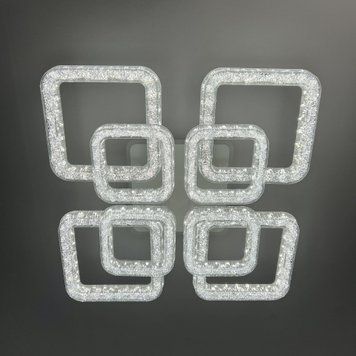 Люстра LED стельова квадратна  біла з пультом ICEBERG SQUARE RGB 120W 8S WHITE/ICE ICEBERG SQUARE RGB 120W 8S WHITE/ICE фото