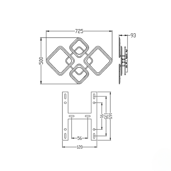 Люстра Smart OVAL ICE RGB 5S WH 75 Вт 10303 фото