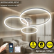 Люстра LED мінімалістична кругла біла з пультом COCO 105W 3R WH 10546 фото 2