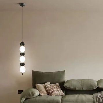 Світлодіодний підвіс із чорними та білими кульками 60 см NO22/3 BK NO22/3 BK фото
