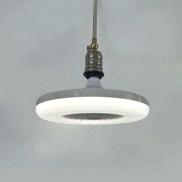 Люстра LED минималистичная круглая белая  с вентелятором FAN LAMP 24W+4W E27 R ON/OFF 4000K FAN LAMP 24W+4W E27 R ON/OFF 4000K фото