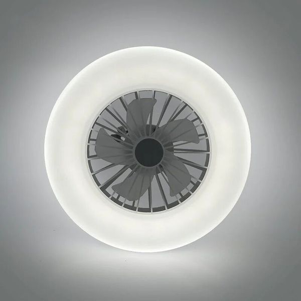 Люстра LED минималистичная круглая белая  с вентелятором FAN LAMP 24W+4W E27 R ON/OFF 4000K FAN LAMP 24W+4W E27 R ON/OFF 4000K фото