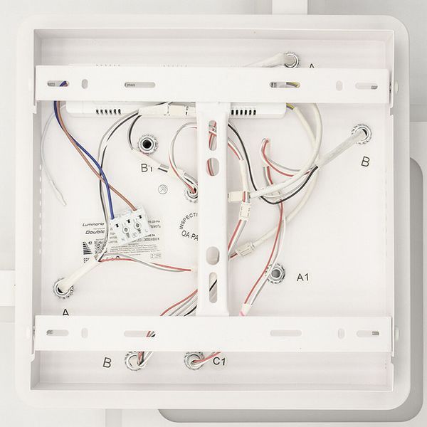 Люстра LED минималистичная квадратная белая с пультом TRIPLEX SQUARE 124W S  TRIPLEX SQUARE 124W S  фото