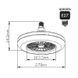 Люстра LED минималистичная круглая белая  с вентелятором FAN LAMP 24W+4W E27 R ON/OFF 4000K FAN LAMP 24W+4W E27 R ON/OFF 4000K фото 2
