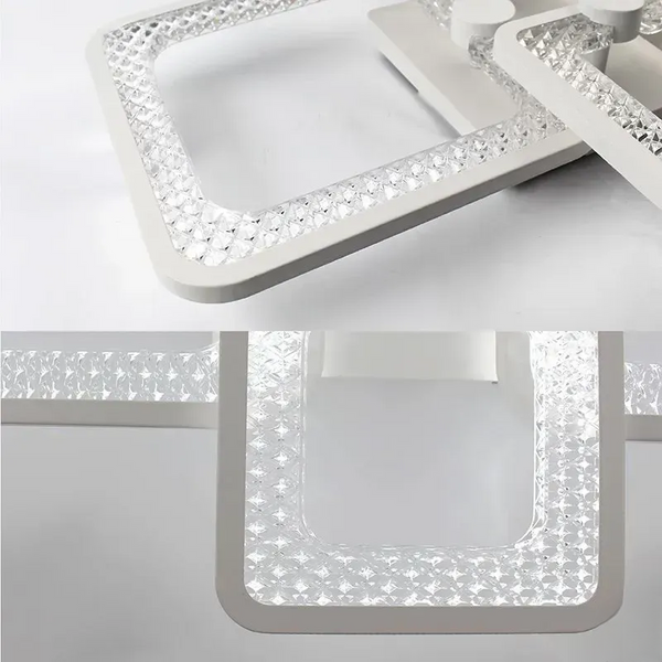 Люстра LED потолочная с пультом минималистичная белая TIRE 60W 4S-APP 10127 фото