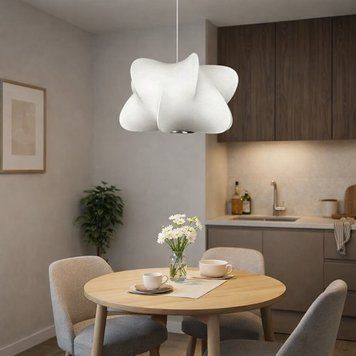 Люстра с белым фигурным абажуром &Oslash;40х20 см PLP08-400 PLP08-400 фото