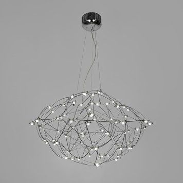 Невесомая оригинальная люстра в серебряном корпусе &Oslash; 85х50 см MJ298-800*500 CH MJ298-800*500 CH фото