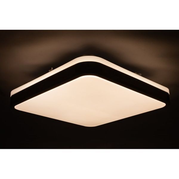 Люстра LED мінімалістична квадратна чорна горіх  з пультом GLOW VS-91052 VS-91052 фото