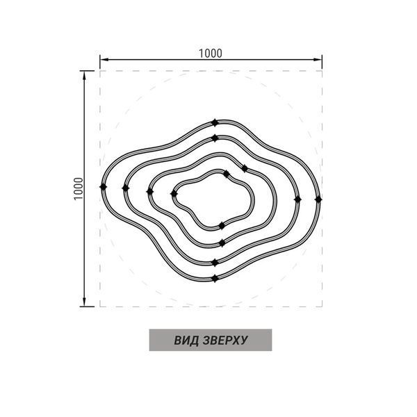 Необычная и эффектная черная люстра на 4 яруса &Oslash; 100 см PCL006-100*80*60*40 BK PCL006-100*80*60*40 BK фото