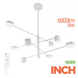 Люстра светодиодная LED минималистичная белая с пультом INCH 1090 75W  00000111578 фото 1