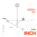 Люстра светодиодная LED минималистичная белая с пультом INCH 1080 55W  00000111576 фото 1