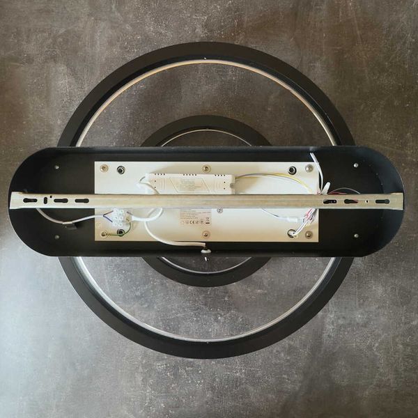 Люстра LED smart KENZO-R+пульт 85W круг чорний  220665 фото