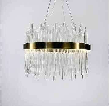 Подвесная LED люстра в изысканном латунном каркасе &Oslash; 50 см J881-500 AB J881-600 AB фото