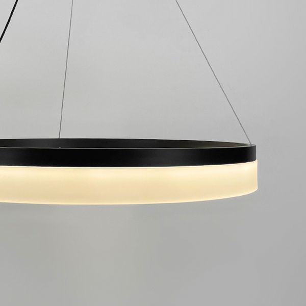 Сучасна LED люстра у чорному каркасі &Oslash; 80 см M2702-800 BK M2702-800 BK фото