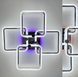 Люстра светодиодная LED минималистичная квадратная хром с пультом A2503/4L CH A2503/4L CH фото 1