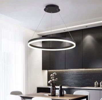 Современная LED люстра в черном каркасе &Oslash; 60 см M2702-600 BK M2702-600 BK фото