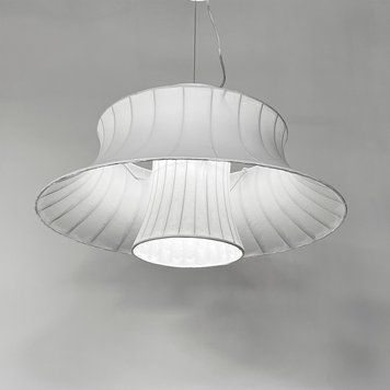Люстра с многоуровневым белым абажуром &Oslash; 60 см PL055-600 PL055-600 фото