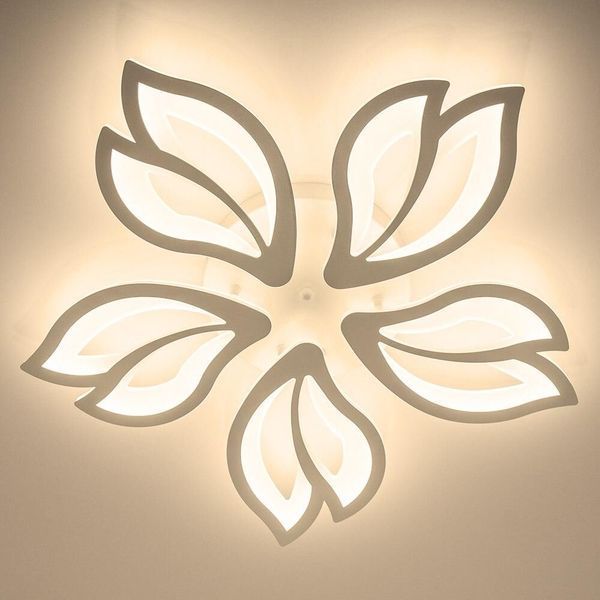 Люстра-квітка LED сучасна біла з пультом ASTRA 120W 5F WHITE ASTRA 120W 5F WHITE фото