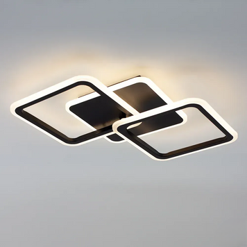 Люстра LED квадратна чорна настінно - стельова MOKA 3S 62 Вт 10565 фото