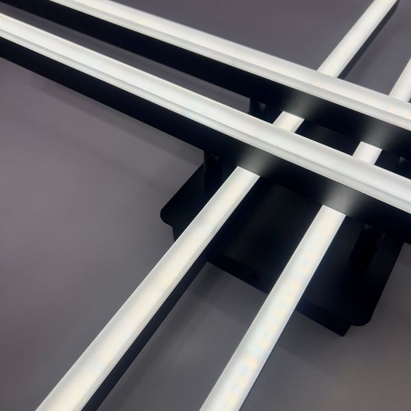 Люстра LED минималистичная чёрная с пультом ROVENA 75W 4L BLACK  ROVENA 75W 4L  фото
