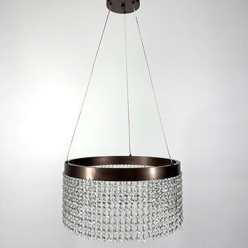 Невероятная хрустальная люстра с бронзовой обводкой h35 2802/1 35 BR 2802/1 35 BR фото