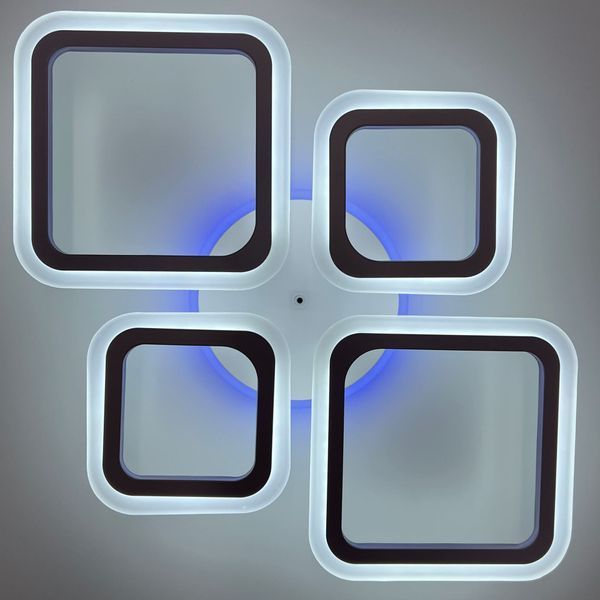 Люстра LED минималистичная квадратная белая с пультом OVAL RGB 60W 4S1R WHITE  OVAL RGB 60W 4S1R WHITE  фото