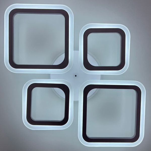 Люстра LED минималистичная квадратная белая с пультом OVAL RGB 60W 4S1R WHITE  OVAL RGB 60W 4S1R WHITE  фото